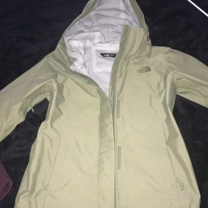 XS The North Face rain jacket sage green